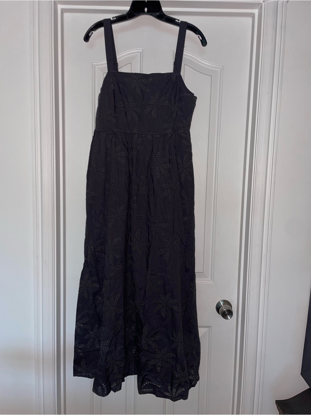 Marine Layer Rosette Eyelet Sleeveless Maxi Dress In Indigo Sz Medium NWT $218 - Picture 5 of 12